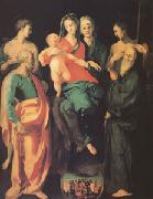 Jacopo Pontormo The Virgin and Child with Four Saints and the Good Thief with (mk05)